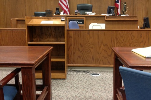 A photo of the inside of a Michigan court room.